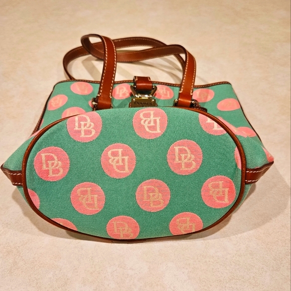 DOONEY  & BOURKE  Vintage ✨️ green and pink shoulder bag - Picture 5 of 9